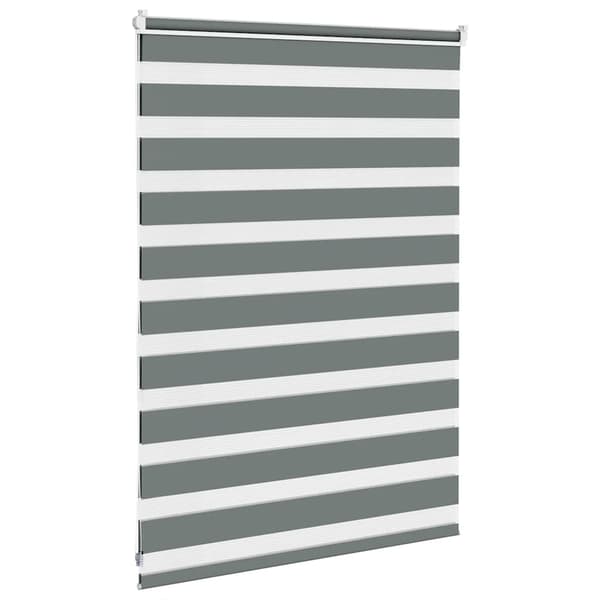 vidaXL Zebra rullegardin, mørkegrå, stofbredde 100,9 cm, polyester