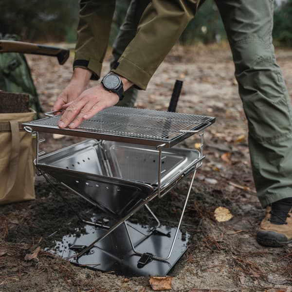 Offlander stor hopfällbar bärbar campinggrill