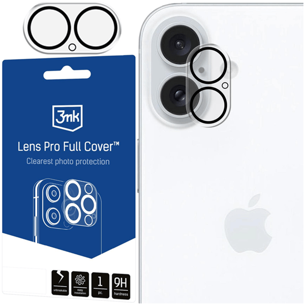 Apple iPhone 16/16 Plus – 3mk Lens Pro Heltäckande Skal