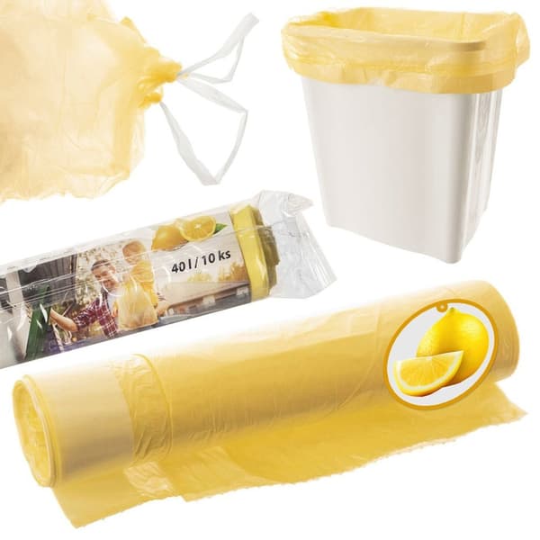 Tuoksuvat sitruunan roskakassit 40 l 10 kpl