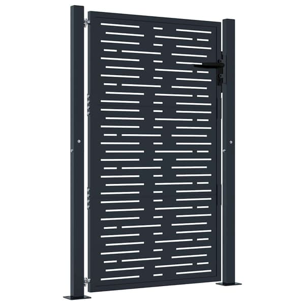vidaXL havelåge, antracit, 105x155 cm, stål, rektangulær