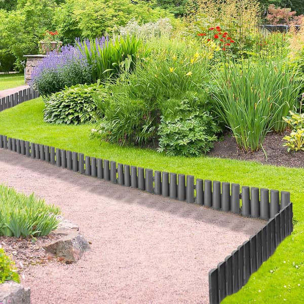 RIBERA antrasiitinvärinen puutarhanurmikon palisadi 280 cm