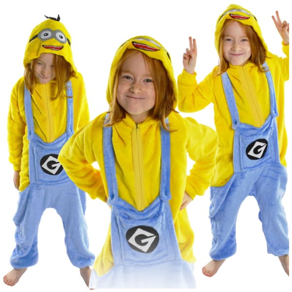 Gul heldragt børn 050pcN minion 146-152