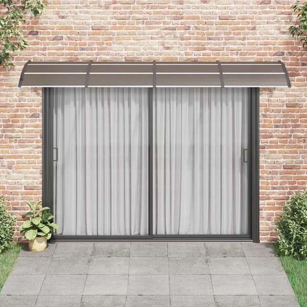 vidaXL dørmarkise sort 350x100 cm polycarbonat