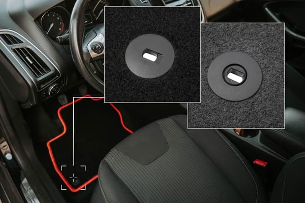 Velour måtter med rød rand til: Kia Rio IV hatchback (2017-)
