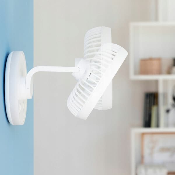 Genopladelig bordventilator med LED-lys, USB-tilslutning til computer