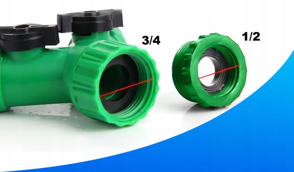 T-stykke til haveslangehane 1/2" + 3/4"