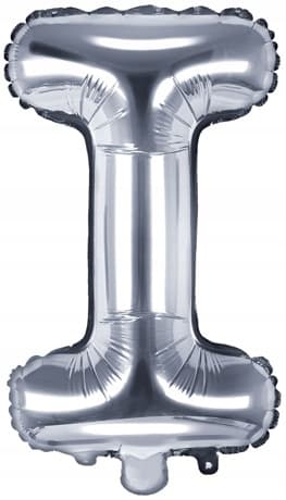Folieballong bokstav I 35 cm silver 1 st