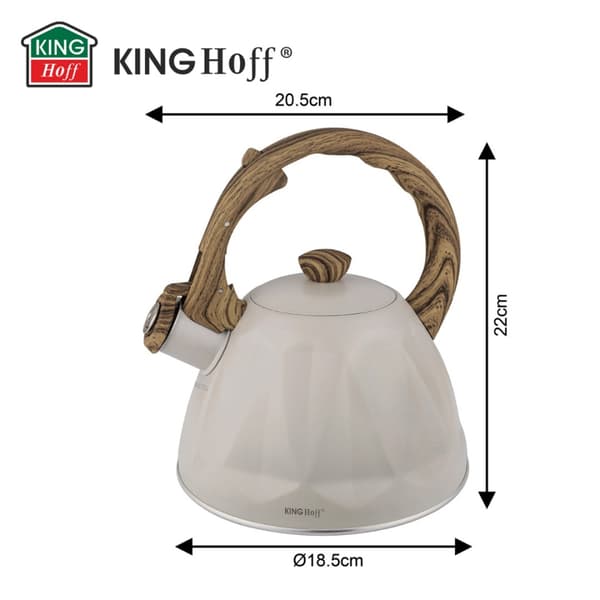 KEDEL 2L MED FLØJTE KINGHOFF KH-1998 MAT BEIGE