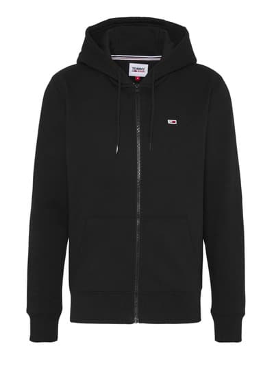 TOMMY JEANS Sort sweatshirt med lynlås, størrelse L