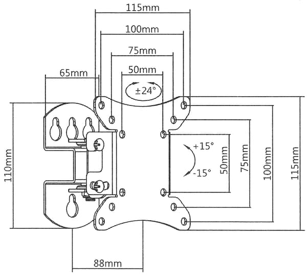Brateck-LCD-501N vægbeslag