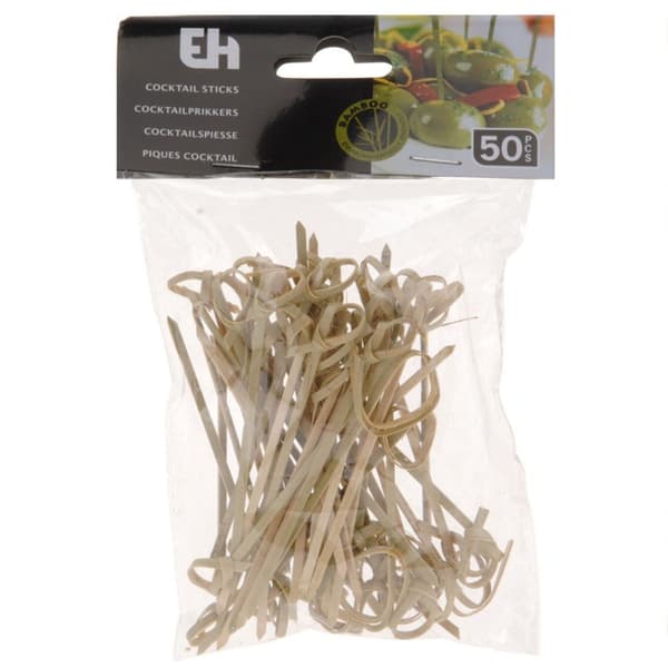 bambu tandpetare för snacks 9 cm 50 st