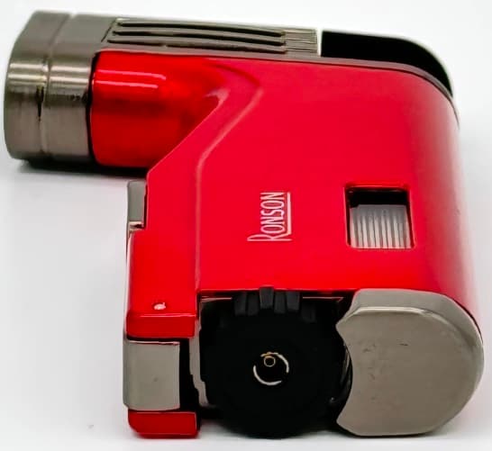 Ronson Breeze RGL120 RØD 2-jet jetlighter med hullemaskine