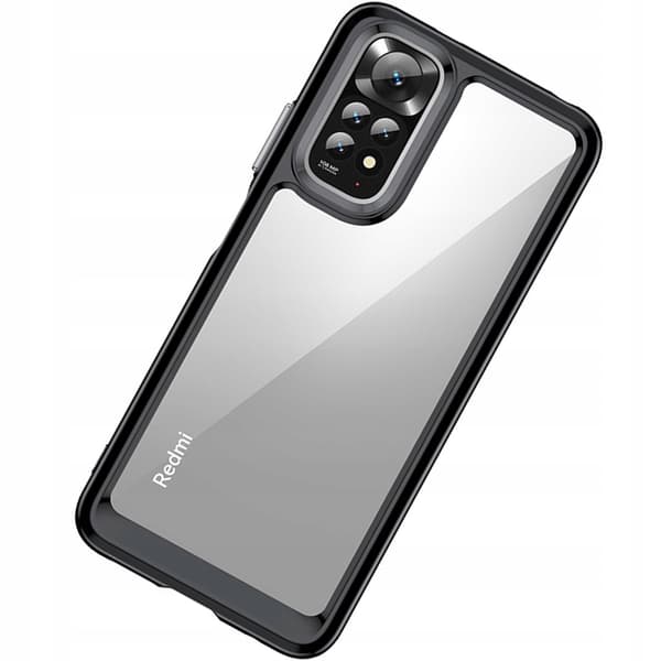 Outer Space-cover til Xiaomi Poco X5 5G / Redmi Note 12 5G med fleksibel ramme, sort