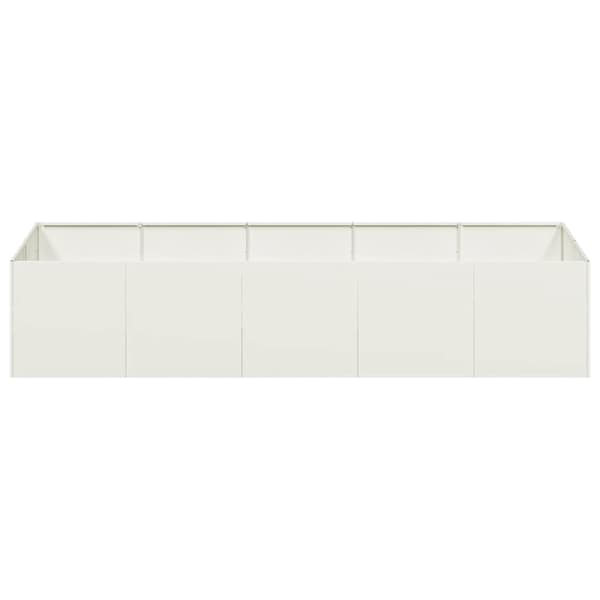 vidaXL Blomkruka vit 200x80x40 cm stål