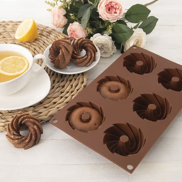 Muffinsform silikon brun SILLINIE 28x17x3 cm