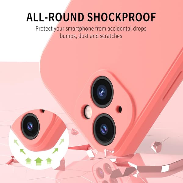 APPLE IPHONE 13 SILIKONE PINK ETUI + 360° SKÆRMBESKYTTELSE