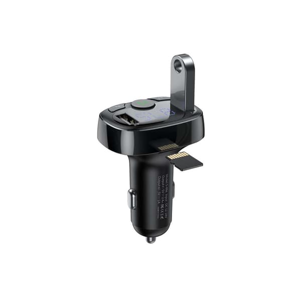 Baseus T-typ S-09A Bluetooth FM-sändare 2xUSB microSD (svart)