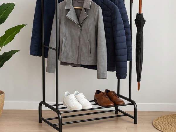Dobbelt sort tøjhanger (12)