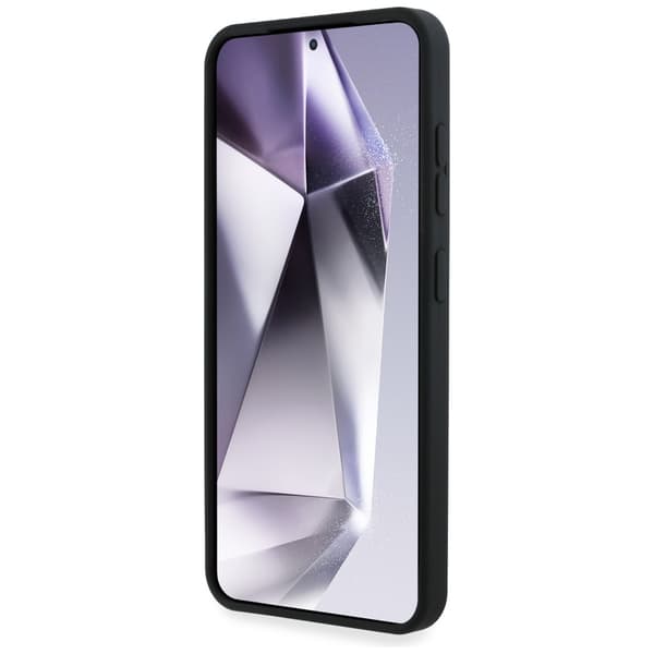 Guess Silikon Stor 4G-Logotyp Undertext Samsung Galaxy S25 Svart