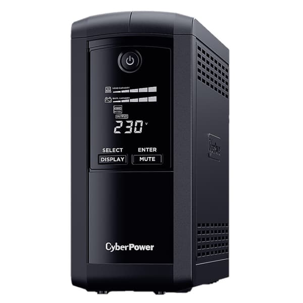 CyberPower VP1000ELCD-FR UPS, 1 kVA, musta