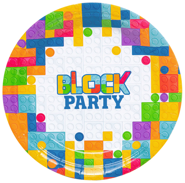 Set med tallrikar, koppar, servetter, BLOCKS