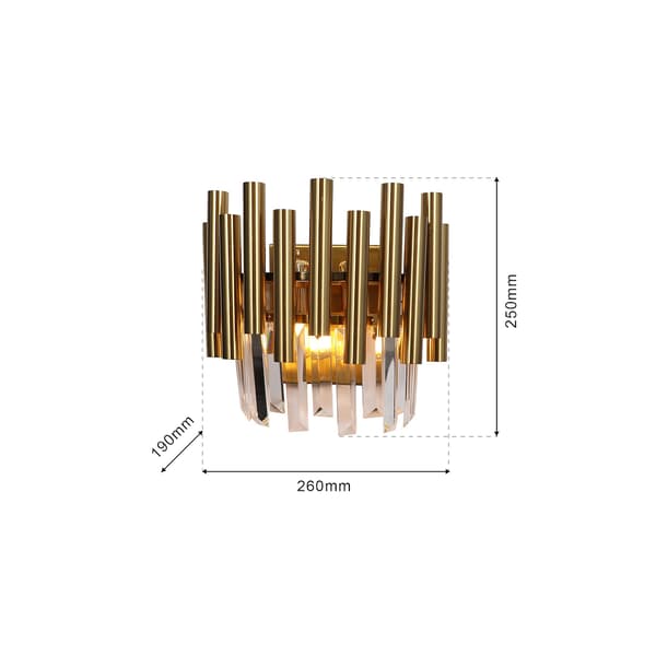 VÆGLAMPE MADISON 1 E14 GULD MILAGRO ML6937