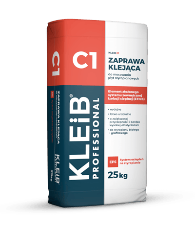 KLEIB C1 LIIMA STYROP-LEVYJEN LIIMAUKSEEN 25 KG
