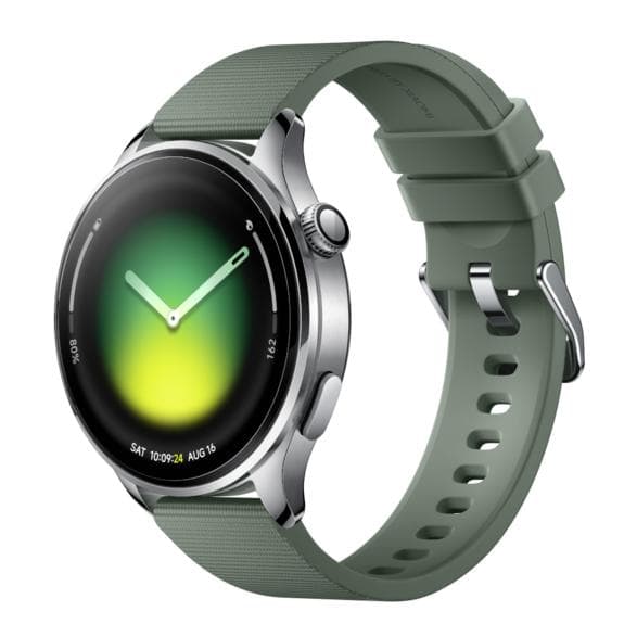 Smartwatch XIAOMI Watch 5 Silver med grön rem