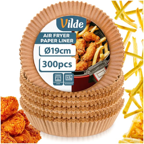 Papirindlæg til luftfritter rundt 19 cm 300 stk.