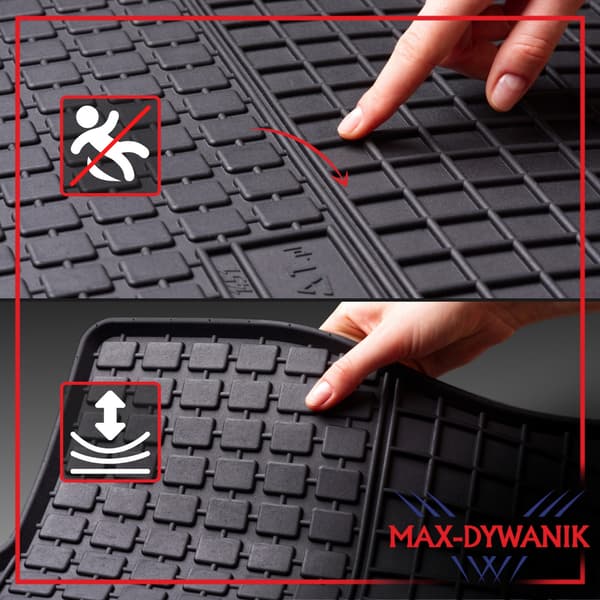 Ford Focus II Hatchback fra 2004-2011 SÆT - gummimåtter + bagagerumsmåtte