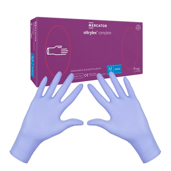 Nitriilikäsineet M violetit Mercator Nitrylex Complete 100 kpl