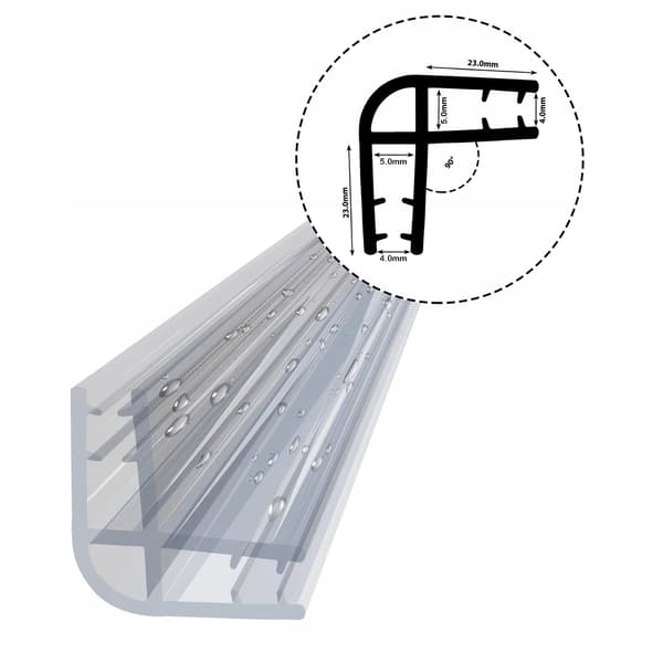 Packning för duschkabin DK09 4mm-5mm 20cm