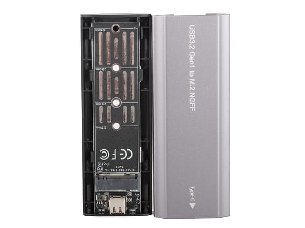 M.2 disk kabinet C sølv (100) GAB_A