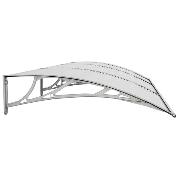 vidaXL dørmarkise, grå, 300x100 cm, polycarbonat