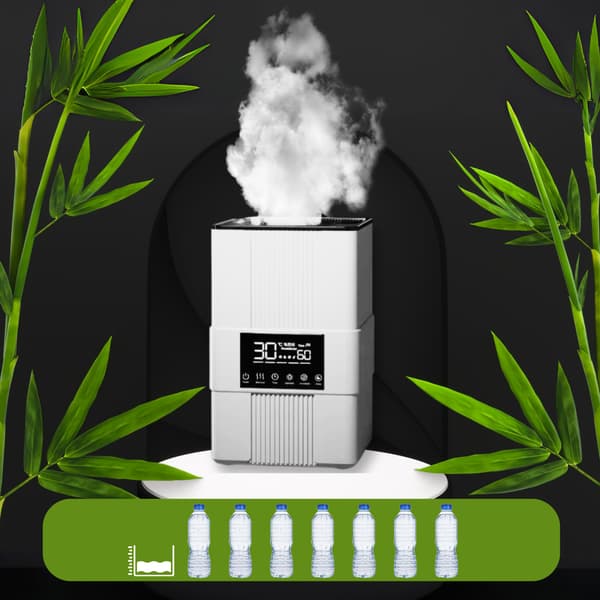 Ultralydsdiffuser 3,5l med humidistat + timer + brandeffekt