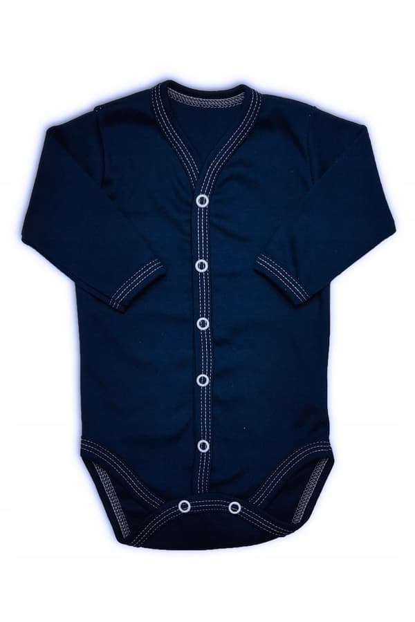 Babybody 62 långärmad marinblå