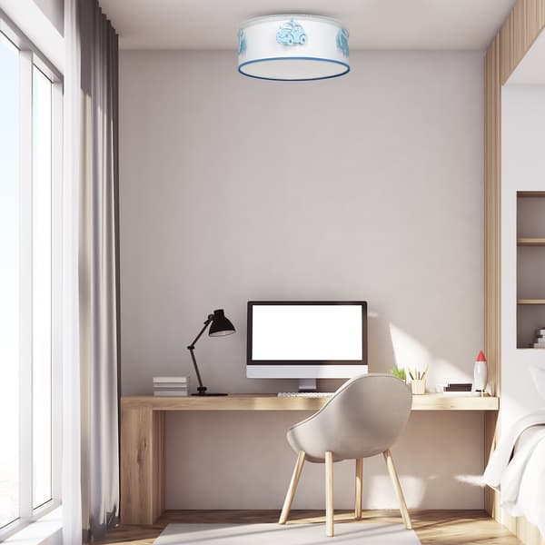 BILTAKLAMPA 1 E27 VIT TRÄ MILAGRO MLP8285