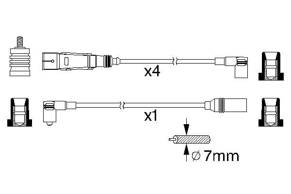 TÆNDKABLER 0986356355 BOSCH