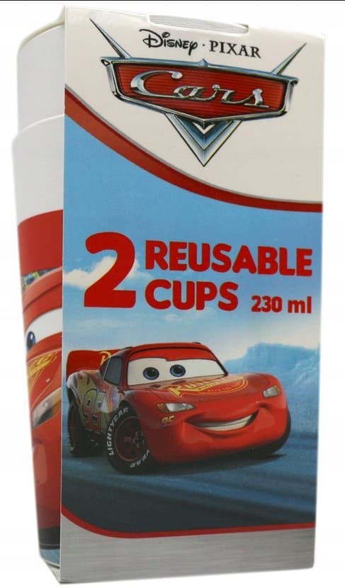 Plastmuggar för bilar, födelsedag, 230ml, 2 st.
