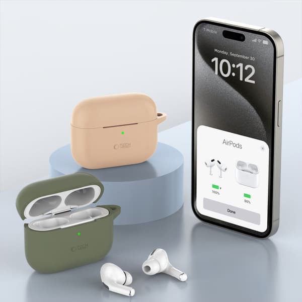 TECH-PROTECT SILIKONEKROG TIL APPLE AIRPODS PRO 1/2 SORT