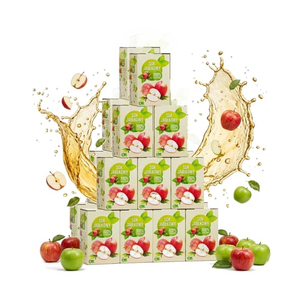 25x ÆBLEJUICEKARTON 100% PRESSEDE 5L BAG-IN-BOX EMBALLAGE 25 stk.