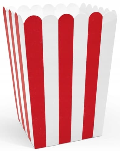 Popcornlådor, mix, 7x7x12,5 cm, 6 st.