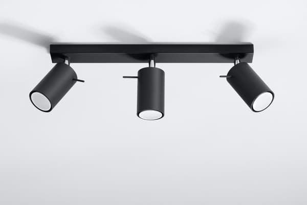 Taklampa RING 3L svart