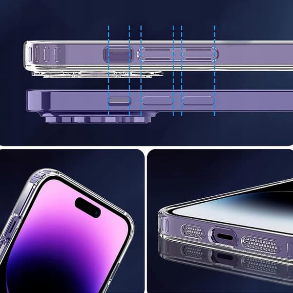 CO2-MAGNETISK KLART ETUI FORSTÆRKET TIL MAGSAFE IPHONE 15 PRO MAX