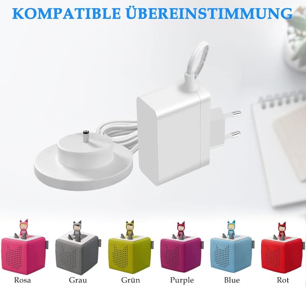 LADESTATION TIL TONIEBOX MULTIM 9V AFSPILLER HVID NETOPLADER