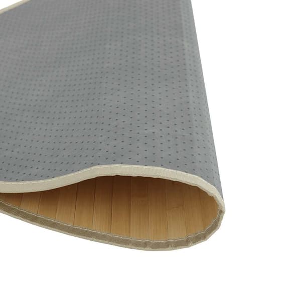 vidaXL Pyöreä matto vaalea luonnonvärinen 60 cm bambu
