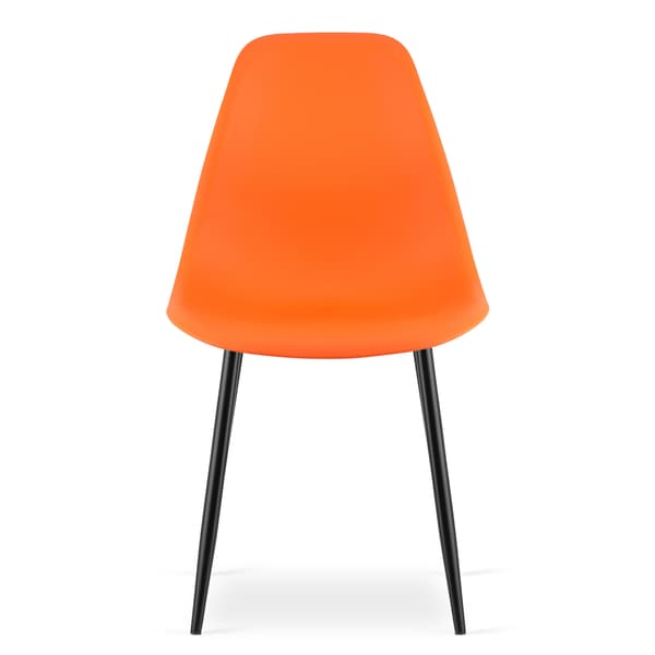 WAT stol orange/svarta ben x 2