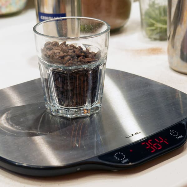 LUND køkkenvægt med stor rustfri stålplade - maks. 5 kg