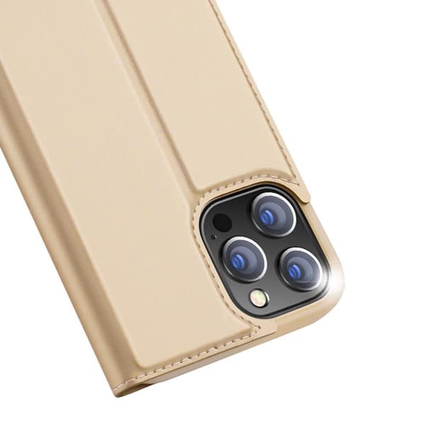 Dux Ducis Skin Pro Hölsterfodral med Flip iPhone 13 Pro Guld